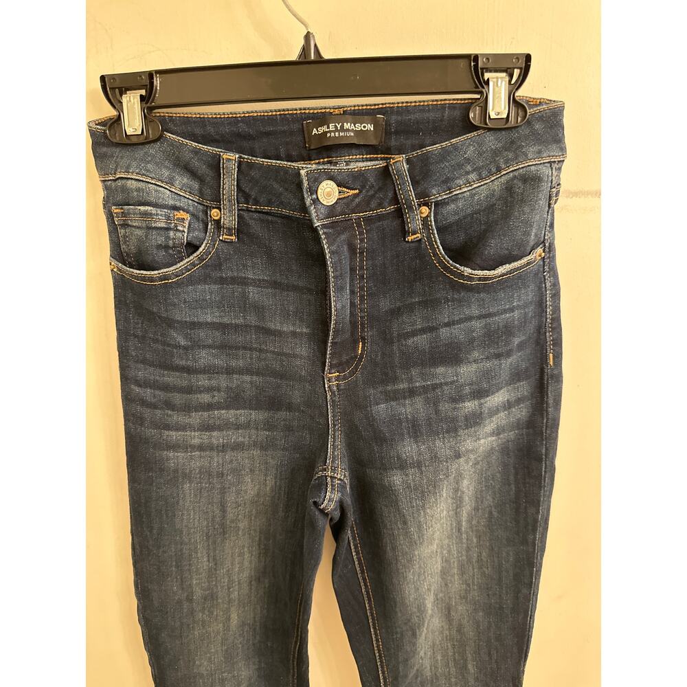 Ashley Mason Jeans 5/27 Flare Denim Floral Embroidered Boho Festival Y2K Retro - Picture 4 of 9